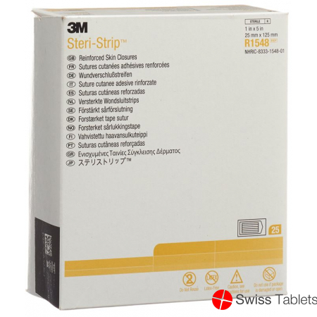 3M Steri Strip 25x125mm Weiss Verstärkt 4x 25 Stück buy online