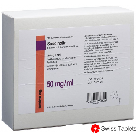 Succinolin Injektionslösung 100mg/2ml 100 Ampullen 2ml buy online