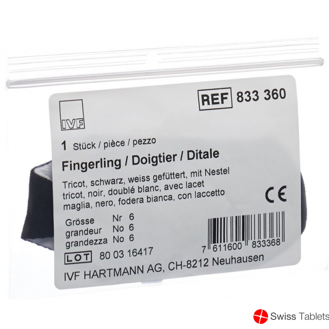 IVF Däumling Tricot Grösse 6 Schwarz buy online
