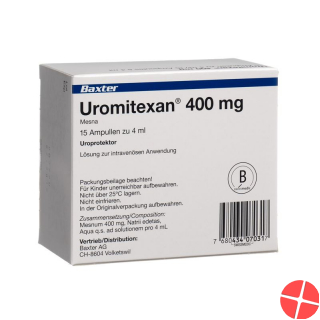 Uromitexan Injektionslösung 400mg/4ml 15 Ampullen 4ml