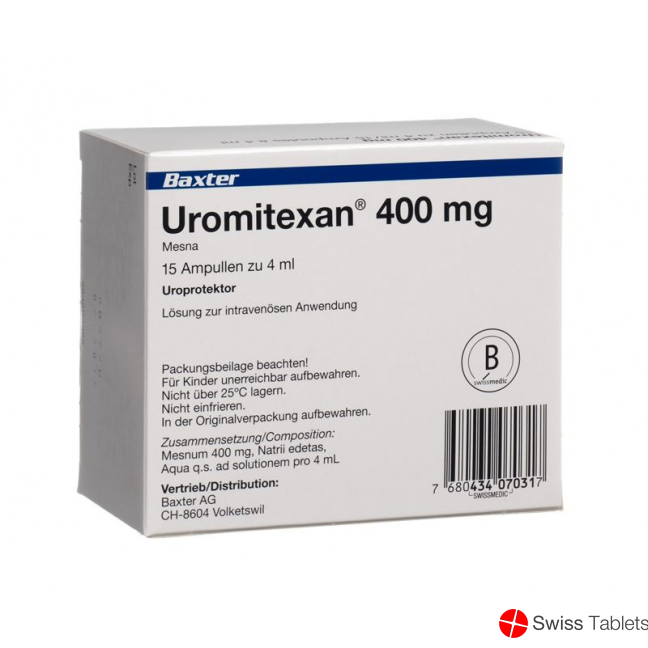 Uromitexan Injektionslösung 400mg/4ml 15 Ampullen 4ml buy online
