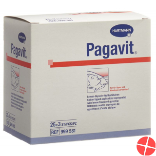 Pagavit Glyc Mundpflegestäbchen 25 Beutel 3 Stück