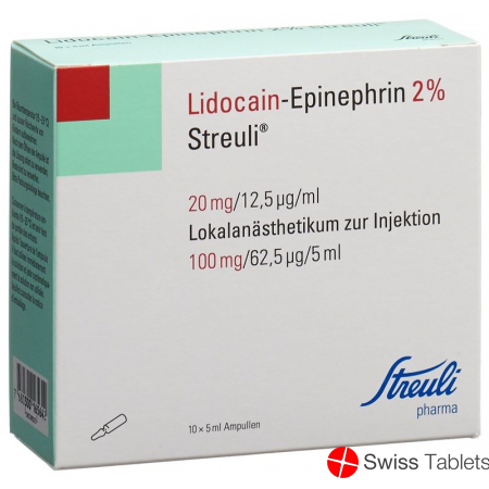 Lidocain Epin Streuli 2% O Kons 10 Ampullen 5ml buy online