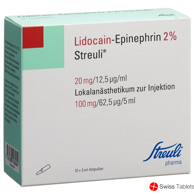 Lidocain Epin Streuli 2% O Kons 10 Ampullen 5ml buy online