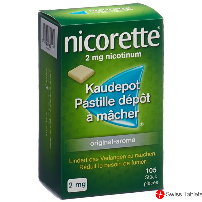 Nicorette Original 2mg 105 Kaugummi buy online