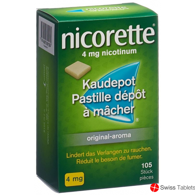 Nicorette Original 4mg 105 Kaugummi buy online