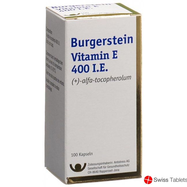 Burgerstein Vitamin E 400 IU 100 capsules buy online