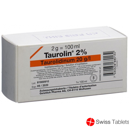 Taurolin Instill Lösung 2% 100ml buy online Taurolin Instill Lösung 2% 100ml buy online
