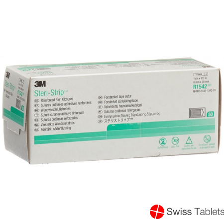 3M Steri Strip 6x38mm Weiss Verstärkt 6x 50 Stück buy online