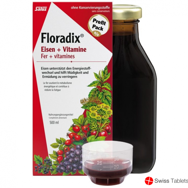 Floradix vitamins + organic iron Juice bottle 500ml buy online