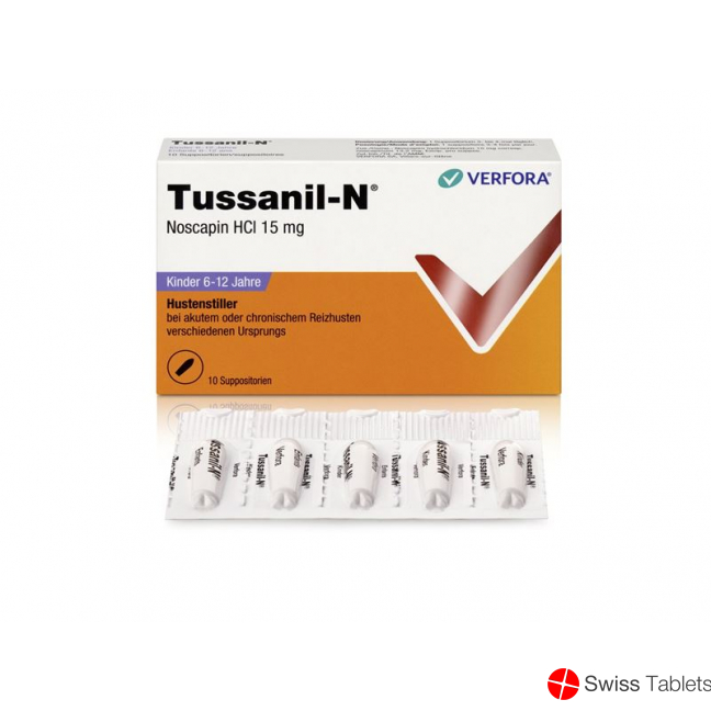 Tussanil N 15mg Kinder 10 Zäpfchen buy online