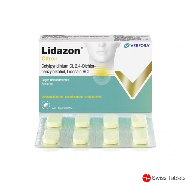 Lidazon Zitrone 24 Lutschtabletten buy online