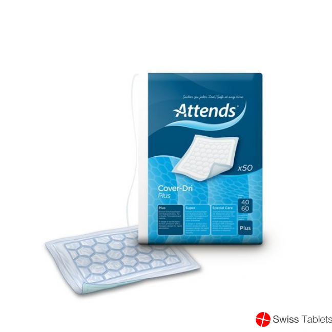 Attends Cover Dri Unterl Plus 40x60cm Beutel 50 Stück buy online