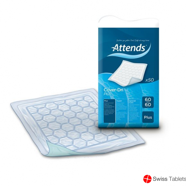 Attends Cover Dri Unterl Plus 60x60cm Beutel 50 Stück buy online