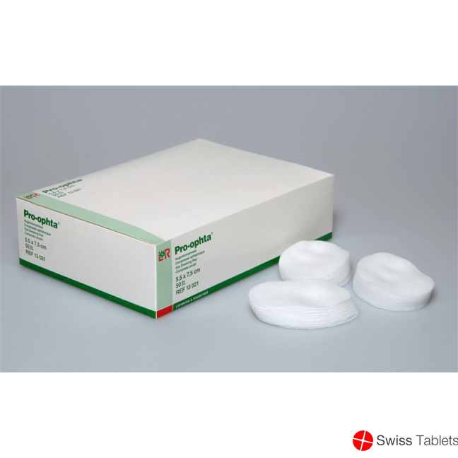 Pro-Ophta Augenkompresse 5.5x7.5cm Ungeschweisst 50 Stück buy online
