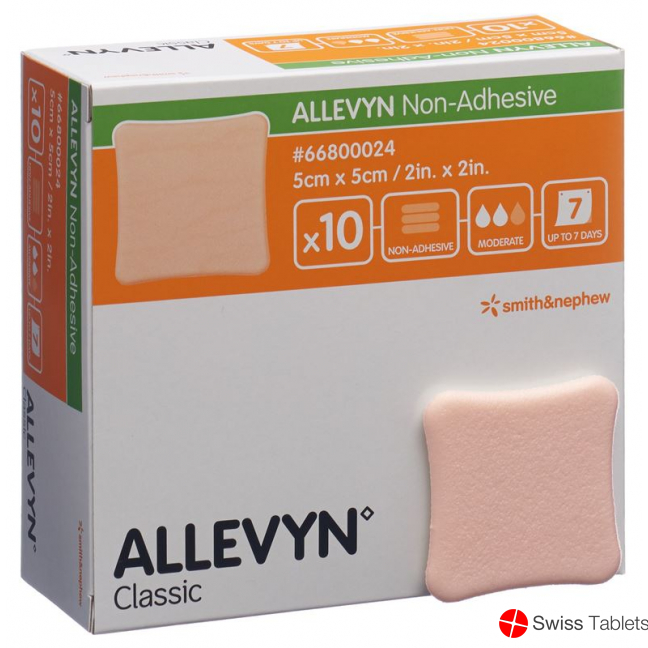 Allevyn Non Adhesive Wundkompressen 5cmx5cm 10 Stück buy online