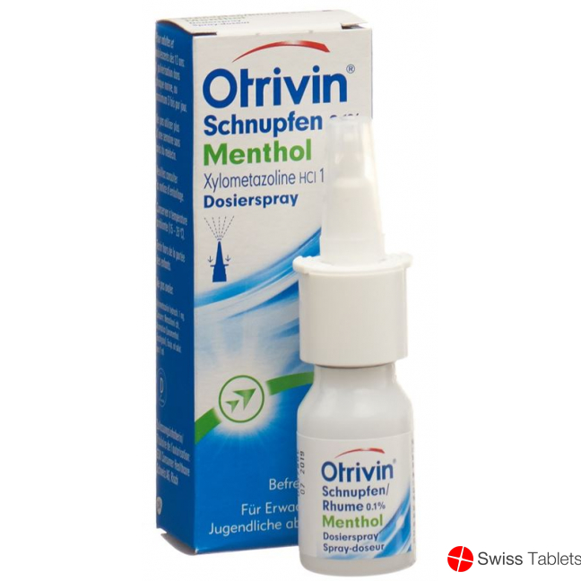 Otrivin Schnupfen Dosierspray 0.1% mit Menthol 10ml buy online