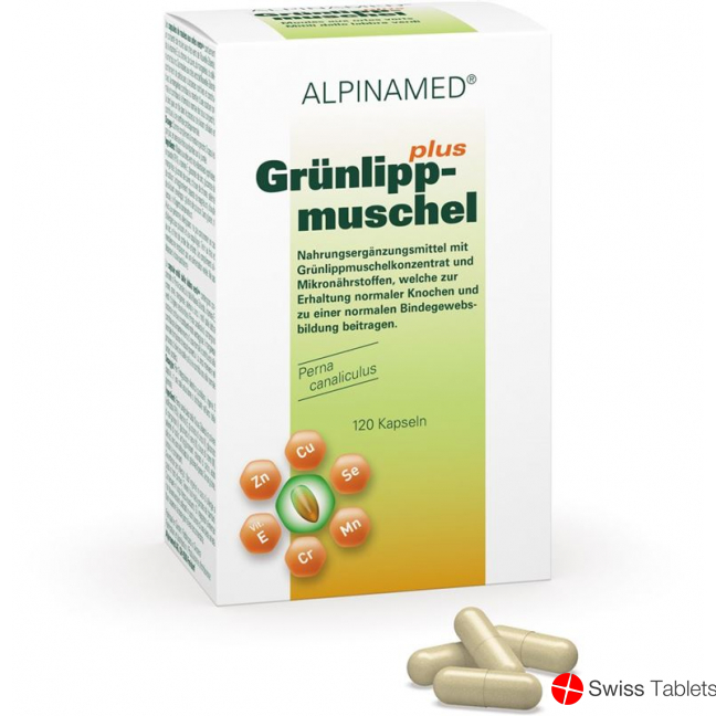 Alpinamed Greenlipped Mussel Capsules Plus 120 Pieces buy online