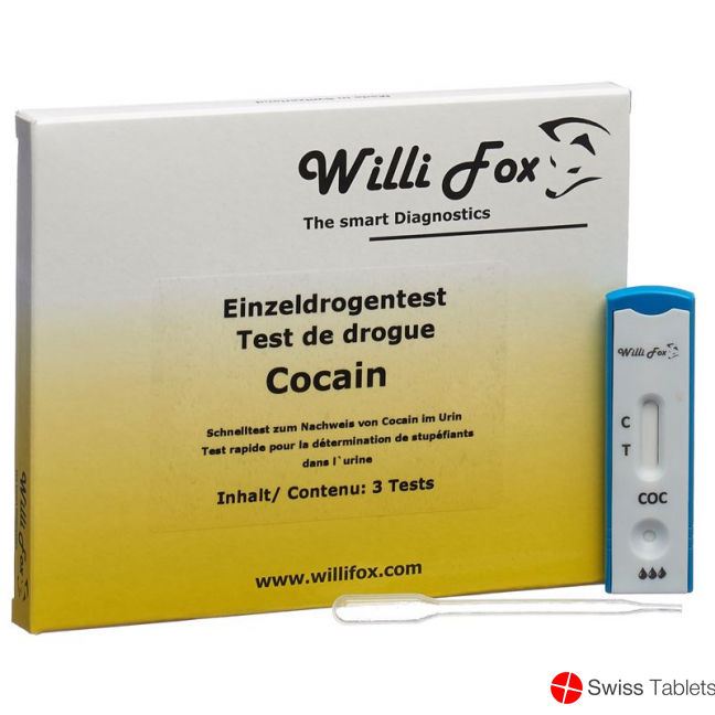 Willi Fox drug test cocaine individual urine 3 pcs