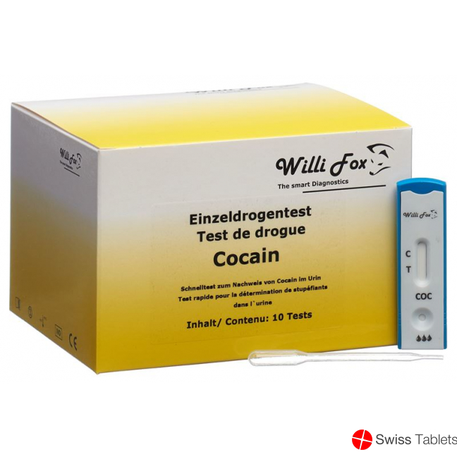 Willi Fox drug test cocaine individual urine 10 pcs