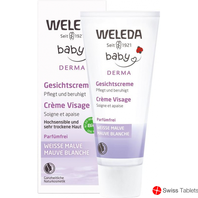 Weleda Baby Derma Weisse Malve Gesichtscreme 50ml buy online