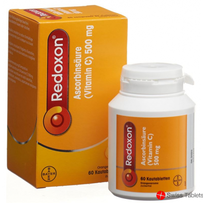 Redoxon Kautabl 500 mg orange flavor sugarless 60 pcs