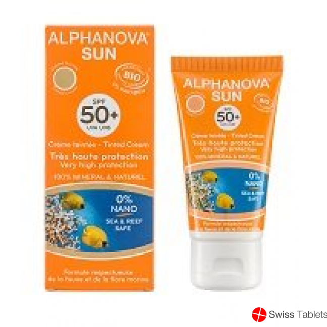 Alpha Nova SUN cream colored organic SPF50 + without nanoparticles 50 ml