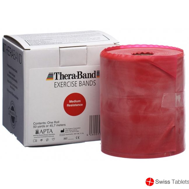 Theraband medium 45mx12.7cm red strong