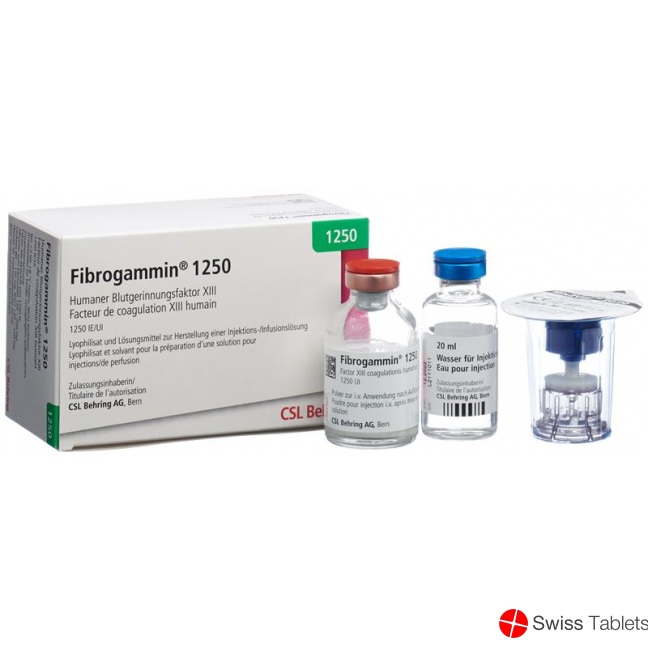 Fibrogammin Trockensub 1250 IU cum solvent with transfer set