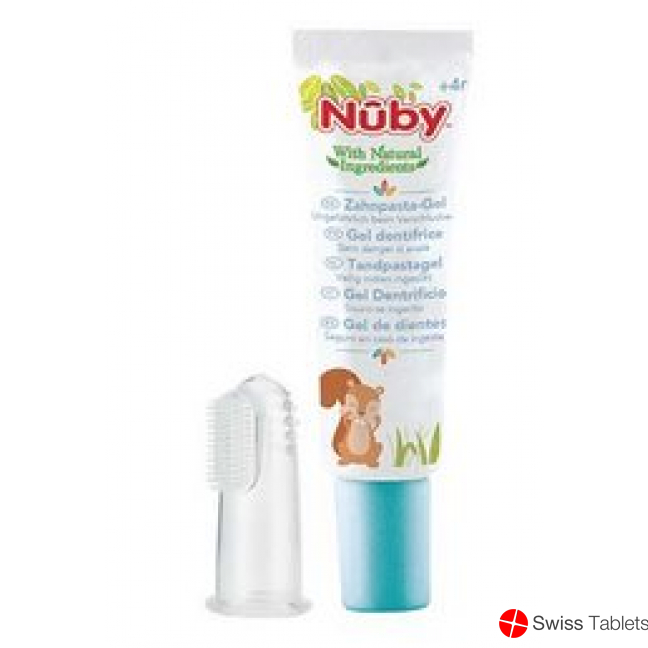 Nuby All Naturals finger toothbrush and toothpaste 20g
