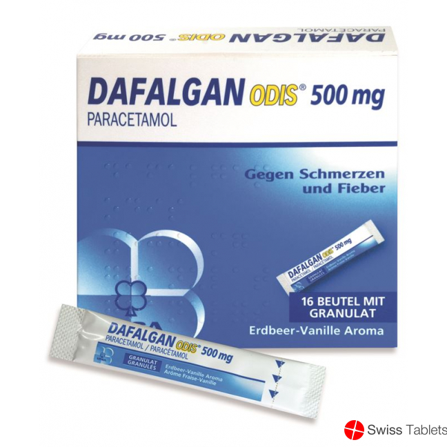 Dafalgan Odis Gran 500 mg Btl 16 pcs