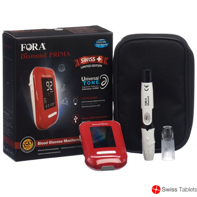 Fora Diamond Prima Blood Glucose Meter Red Mmol/l buy online