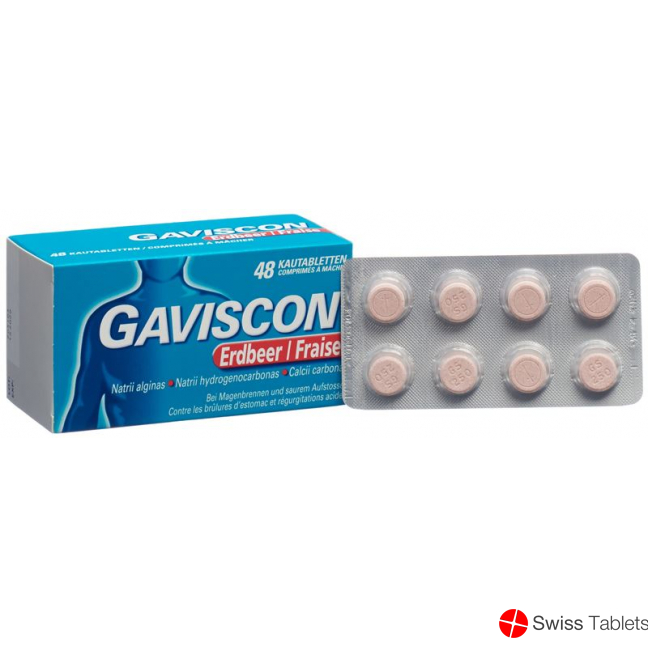 Gaviscon Kautabl strawberry 48 pcs
