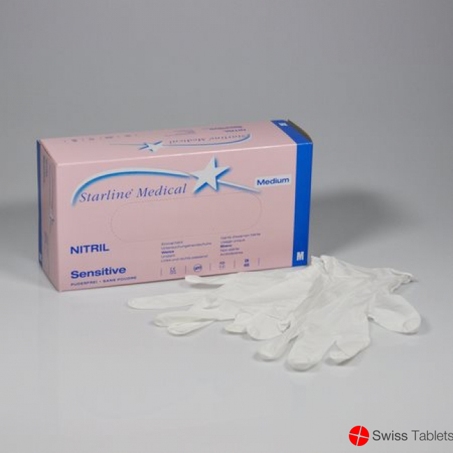 Starline Medical Nitril-Handschuhe M Pf Weiss 200 Stück buy online