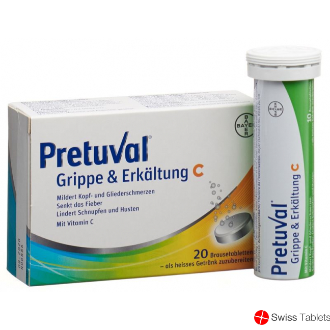 Pretuval flu and cold Brausetabl C 20 pcs