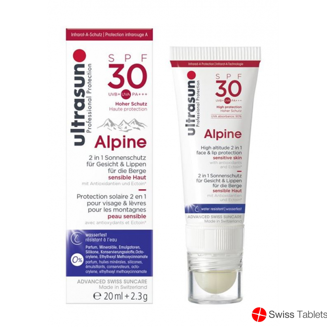 Ultrasun Alpine SPF 30 20ml + 2.3ml Lipstick buy online