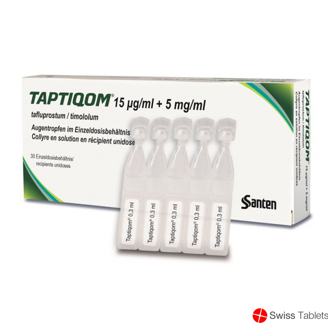 Taptiqom Augentropfen 15mcg/ml + 5mg/ml 30x 0.3ml buy online