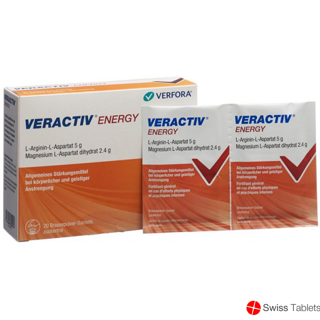 Veractiv Energy Brause Pulver Beutel 20 Stück buy online
