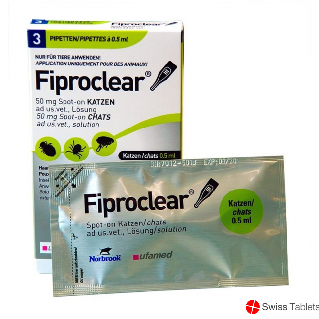 Fiproclear Spot-on Katzen Ad Us Vet. 3x 0.5ml buy online