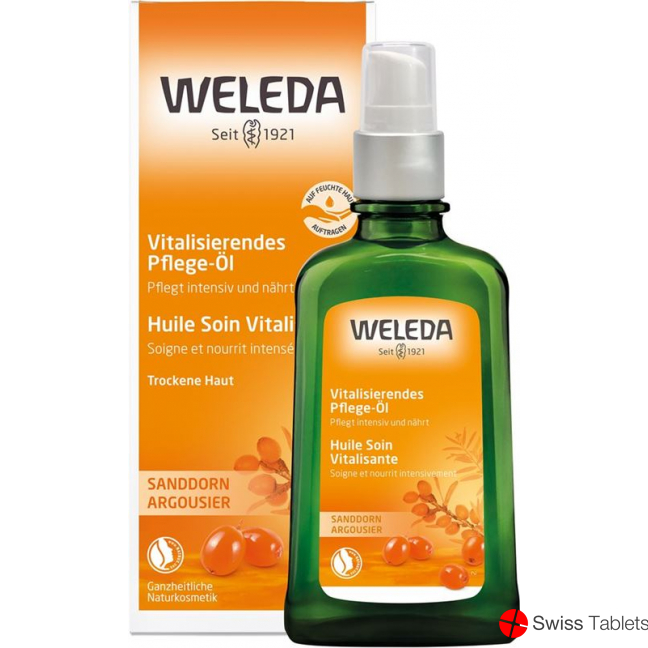 Weleda Sanddorn Vitalisierendes Pflege-Öl Glasflasche 100ml buy online