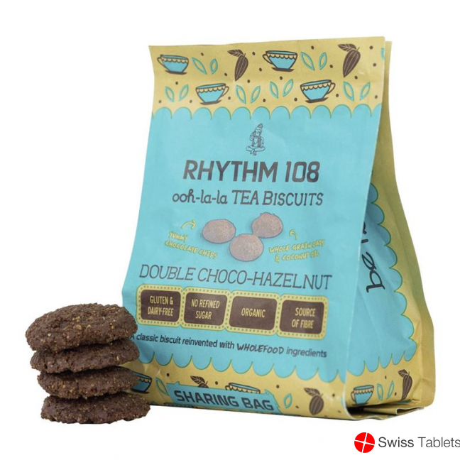 Rhythm108 Double Choco-Hazelnut Biscuit Beutel 160g buy online