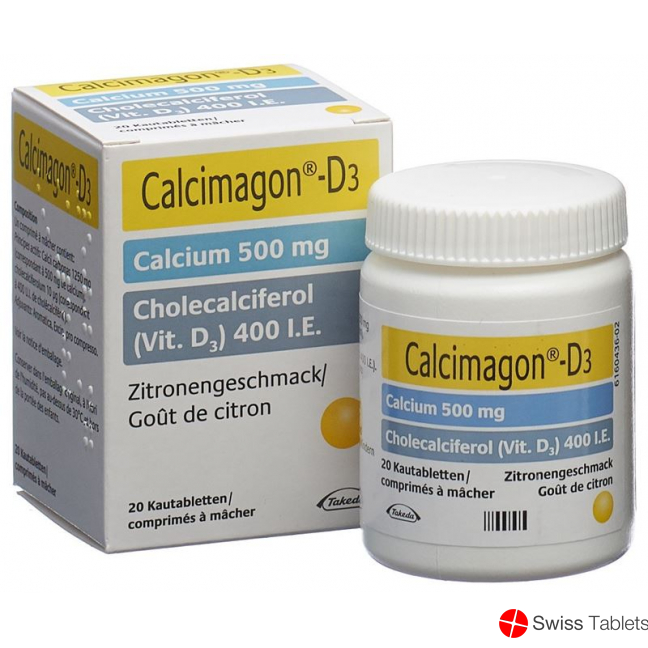 Calcimagon D3 Zitron (o Aspartam) Dose 20 Stück buy online