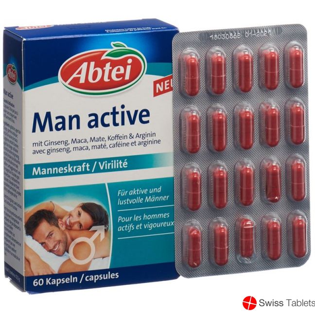 Abtei Man Active Capsules 60 pieces buy online