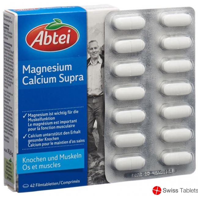 Abtei Magnesium Calcium Supra Filmtabletten 42 Stück buy online