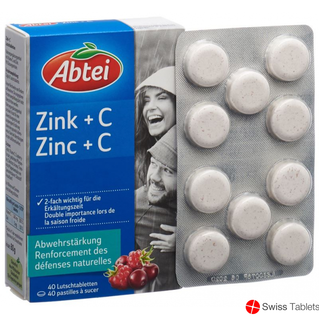 Abtei Zink + C Lutschtabletten 40 Stück buy online