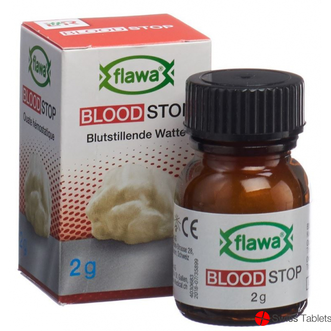 Flawa Hemostatic Cotton Wool Sterilized Glass 2g buy online