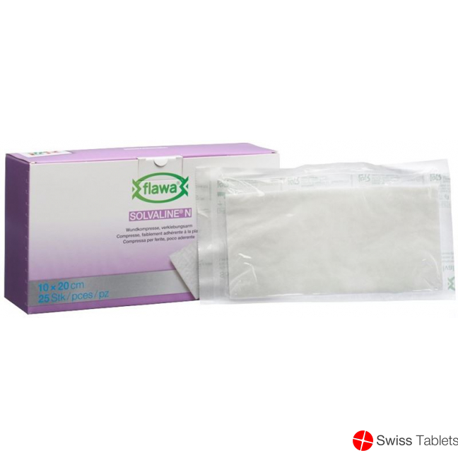 Flawa Solvaline N Kompressen Steril 10x20cm 25 Stück buy online