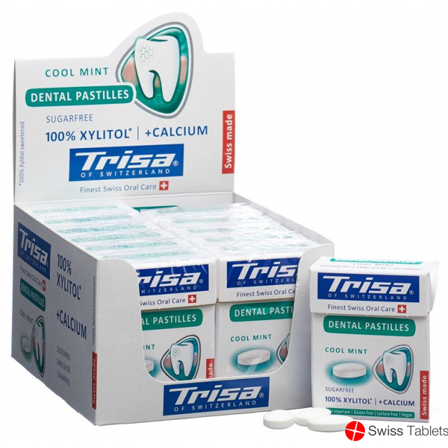 Trisa Dental Pastille Display Fresh Mint 12 Stück buy online
