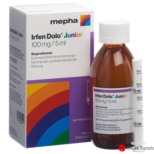 Irfen Dolo Junior Suspension 100mg/5ml Flasche 200ml buy online