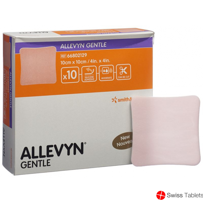 Allevyn Gentle Wundverband 10x10cm 10 Stück buy online